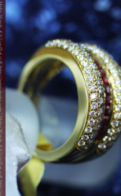 ルビーとダイヤモンドの18金指輪-A0210-11