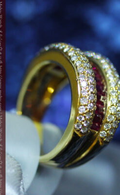 ルビーとダイヤモンドの18金指輪-A0210-12