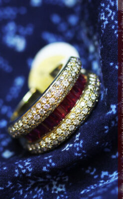 ルビーとダイヤモンドの18金指輪-A0210-4