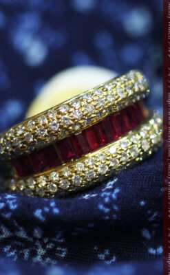 ルビーとダイヤモンドの18金指輪-A0210-5