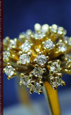 27石のダイヤモンドが輝くオーストリアの金無垢指輪-A0212-1