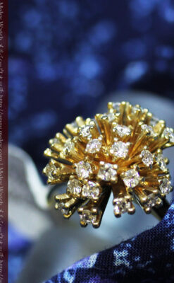 27石のダイヤモンドが輝くオーストリアの金無垢指輪-A0212-3