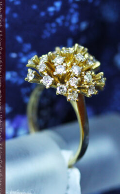 27石のダイヤモンドが輝くオーストリアの金無垢指輪-A0212-7