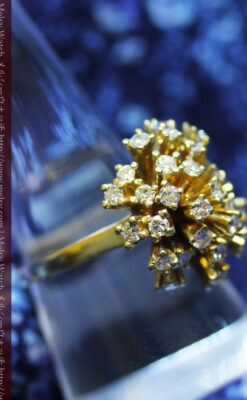 27石のダイヤモンドが輝くオーストリアの金無垢指輪-A0212-8