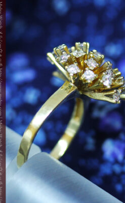 27石のダイヤモンドが輝くオーストリアの金無垢指輪-A0212-9