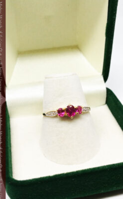 ルビーとダイヤモンドの金無垢指輪-A0217-3