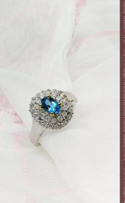 トルマリンとダイヤモンドの金無垢指輪-A0221-2