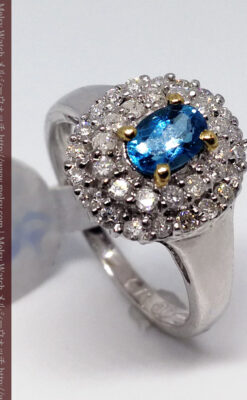 トルマリンとダイヤモンドの金無垢指輪-A0221-5