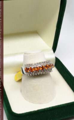 シトリンとダイヤモンドの金無垢指輪-A0223-3