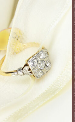 プラチナと18金のダイヤモンドリング-A0228-3