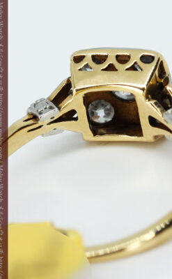 プラチナと18金のダイヤモンドリング-A0228-5