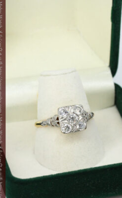 プラチナと18金のダイヤモンドリング-A0228-6