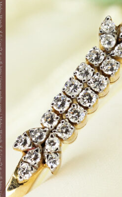 22石のダイヤモンドの18金バングル・ブレスレット-A0232-7