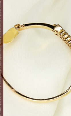 22石のダイヤモンドの18金バングル・ブレスレット-A0232-8