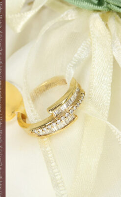 バゲットカットダイヤモンド・18金リング-A0235-2