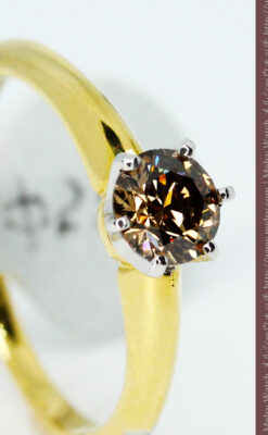 コニャックダイヤモンド・18金リング-A0236-5