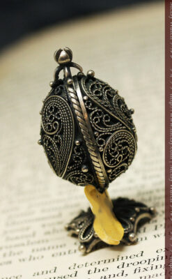 キリストのエナメル画・アンティーク銀無垢祭壇-A0240-5