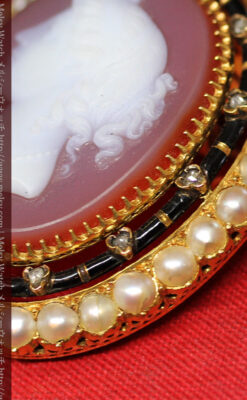 金無垢アンティークカメオ-A0241-10