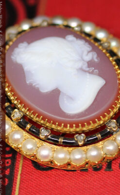 金無垢アンティークカメオ-A0241-7