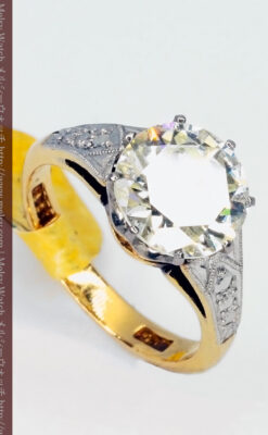 2.5カラットのダイヤモンド18金リング-A0243-6