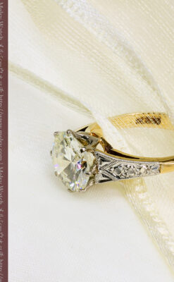 2.5カラットのダイヤモンド18金リング-A0243-7