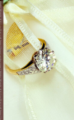 2.5カラットのダイヤモンド18金リング-A0243-8