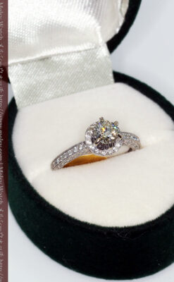 0.8カラットのダイヤモンド18金リング-A0246-6