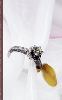 0.8カラットのダイヤモンド18金リング-A0246-7