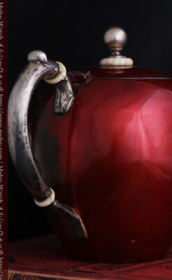 ロシア帝国時代の銀のティーポット3点セット 皇帝御用達モロゾフ製【1900年頃】-A0272-10