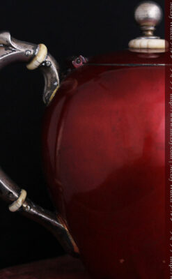 ロシア帝国時代の銀のティーポット3点セット 皇帝御用達モロゾフ製【1900年頃】-A0272-11