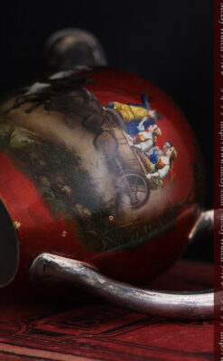 ロシア帝国時代の銀のティーポット3点セット 皇帝御用達モロゾフ製【1900年頃】-A0272-17