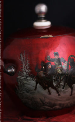 ロシア帝国時代の銀のティーポット3点セット 皇帝御用達モロゾフ製【1900年頃】-A0272-25