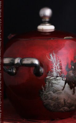 ロシア帝国時代の銀のティーポット3点セット 皇帝御用達モロゾフ製【1900年頃】-A0272-26