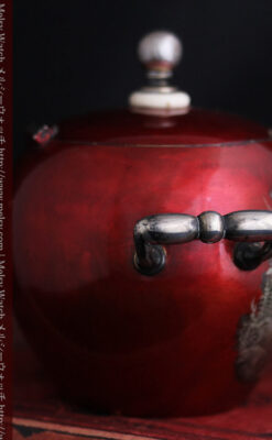 ロシア帝国時代の銀のティーポット3点セット 皇帝御用達モロゾフ製【1900年頃】-A0272-27