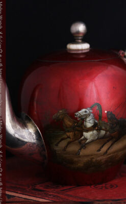 ロシア帝国時代の銀のティーポット3点セット 皇帝御用達モロゾフ製【1900年頃】-A0272-3