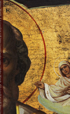 ミラの聖ニコラオ・ニコラウスを描いた木板イコン/聖画像・テンペラ 【19世紀後半のロシア製】-A0275-12