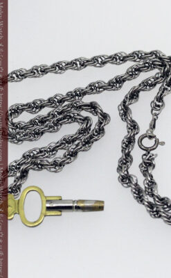 ロシア帝国時代のエナメル装飾された銀の置時計 皇帝御用達モロゾフ製【1860年頃】-A0303-20