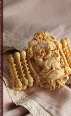 透かし彫りのアンティークブレスレット 【19世紀頃】-A0304-2