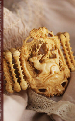 透かし彫りのアンティークブレスレット 【19世紀頃】-A0304-3