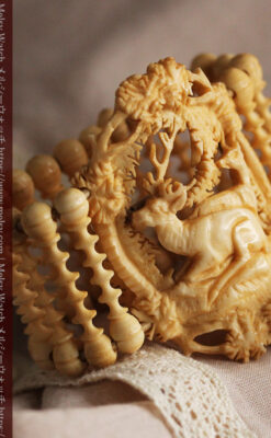 透かし彫りのアンティークブレスレット 【19世紀頃】-A0304-4