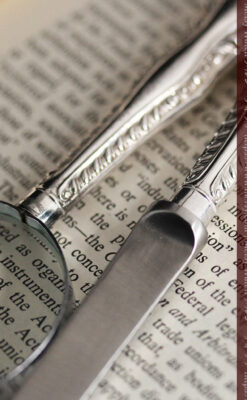 英国の銀製アンティーク虫眼鏡とレターオープナーセット 【1926年頃】-A0305-10