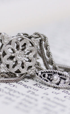 銀無垢アンティーク懐中チェーン-C0408-10