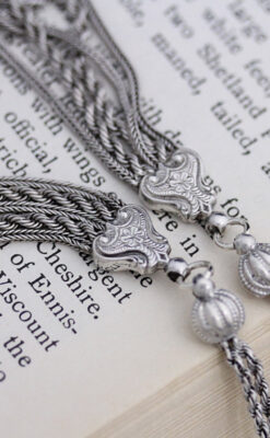 銀無垢アンティーク懐中チェーン-C0408-11