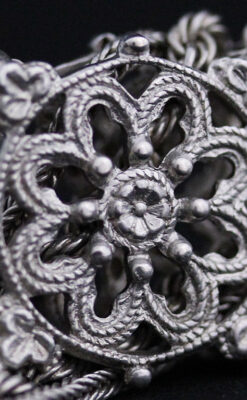 銀無垢アンティーク懐中チェーン-C0408-17