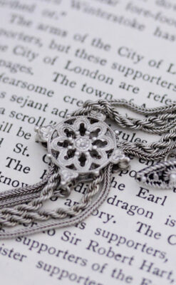 銀無垢アンティーク懐中チェーン-C0408-9