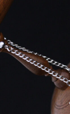 銀無垢アンティーク懐中チェーン-C0409-10