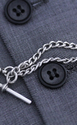 銀無垢アンティーク懐中チェーン-C0409-3