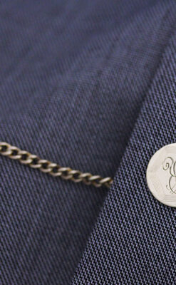 飾りボタンアンティーク懐中チェーン-C0410-2