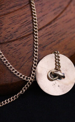 飾りボタンアンティーク懐中チェーン-C0411-5