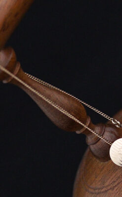 飾りボタンアンティーク懐中チェーン-C0411-7